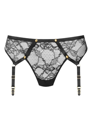 Maison Close Jeux Magnétiqueslace suspender thong - Black