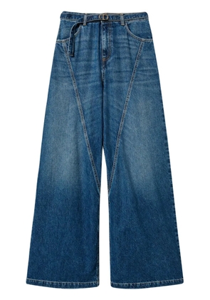 TWINSET wide-leg belted jeans - Blue