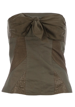 EDUN paneled bandeau top - KHAKI
