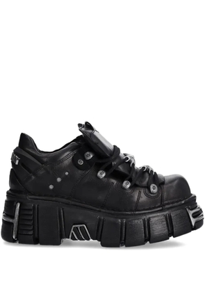 NEW ROCK Metallic M-120N-S26 lace-up platform sneakers - Black