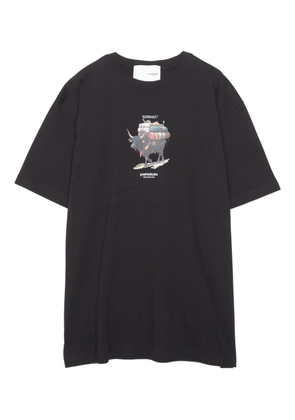 Yoshiokubo ox-print T-shirt - Black