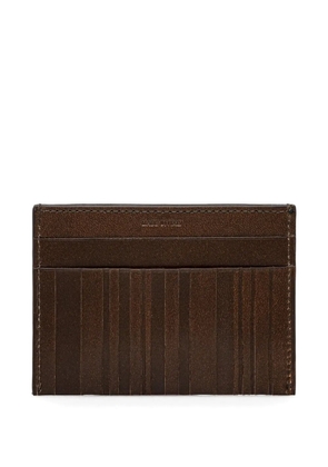 Paul Smith leather vertical-stripe card holder - Brown