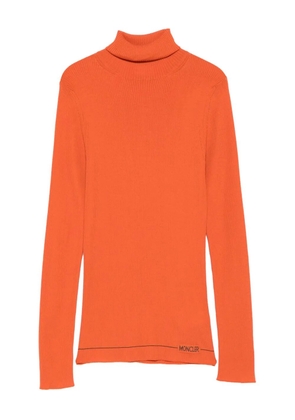 Moncler ribbed turtleneck sweater - Orange