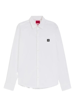 HUGO logo-patch shirt - White
