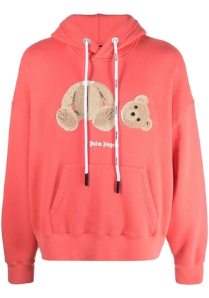 Palm Angels logo-print drawstring hoodie - Orange