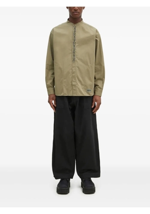 Neighborhood embroidered mandarin-collar shirt - Green