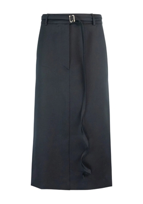 Sportmax belted midi skirt - Black