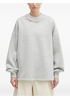 Fiorucci embroidered crew-neck sweatshirt - Grey