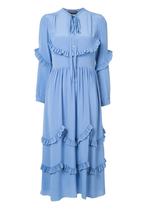 Rochas ruffle trim dress - Blue