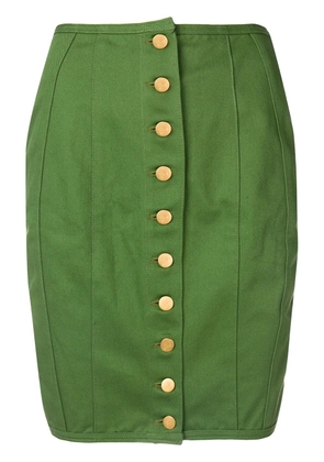 Jean Paul Gaultier Pre-Owned lace-up detailing pencil skirt - Green