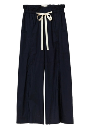 Plan C drawstring straight-leg trousers - Blue