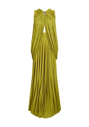 Proenza Schouler pleated draped maxi party dress - Green