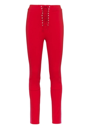 UNRAVEL PROJECT lace up skinny trousers - Red