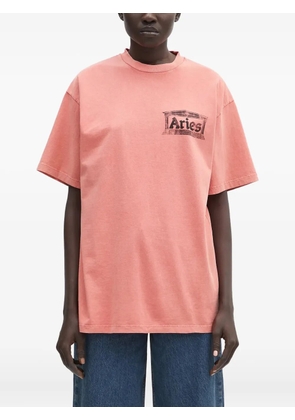Aries logo-print t-shirt - Red