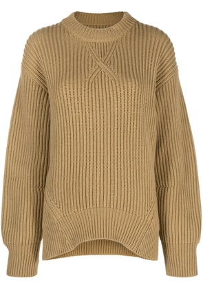 Jil Sander ribbed-knit wool jumper - Brown