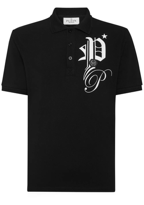 Philipp Plein Gothic Plein cotton polo shirt - Black