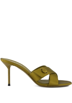 Paris Texas Lidia satin cross-strap sandals - Green