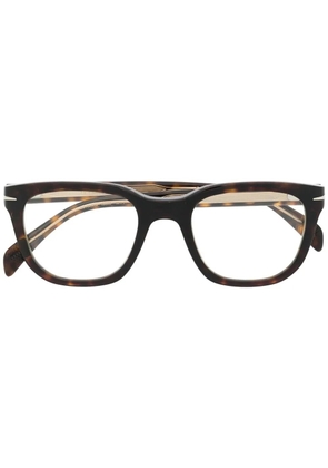 Eyewear by David Beckham tortoiseshell clip-on lens glasses - Brown