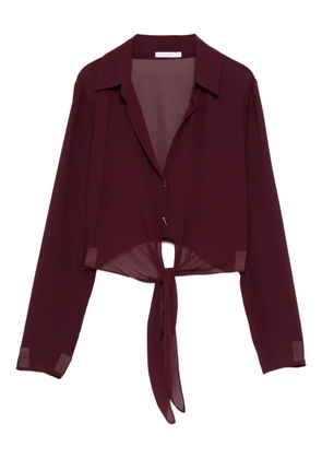 Patrizia Pepe knot-detail blouse - Purple