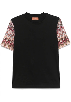 Missoni crew-neck zigzag-knit T-shirt - Black