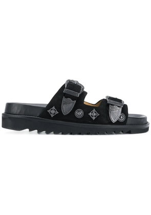 Toga Pulla buckle strap sandals - Black