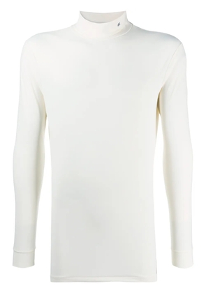 Raf Simons embroidered logo turtleneck top - White