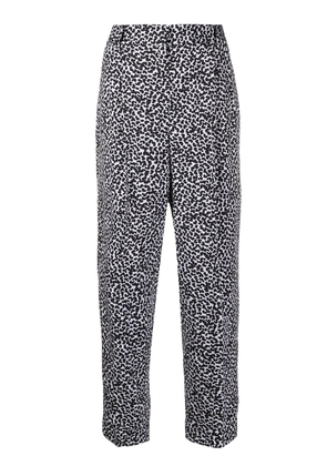 Michael Michael Kors leopard print straight-leg trousers - Black