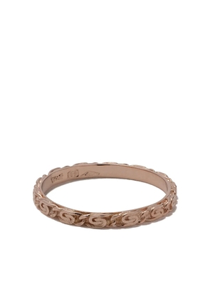 Wouters & Hendrix Gold 18kt rose gold Snail Diamond Chain ring - Pink