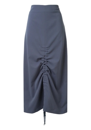Goen.J ruched midi skirt - Blue