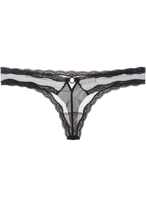 Fleur Du Mal sheer tulle thong - Black