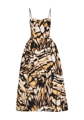 Oscar de la Renta silk midi dress - Black