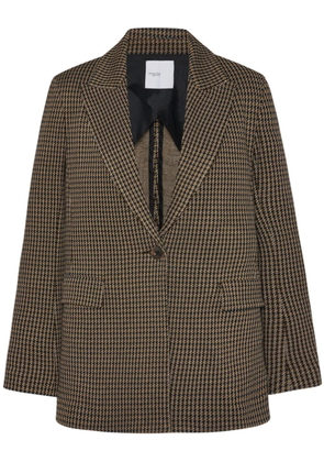 Rosetta Getty houndstooth-pattern peak-lapels blazer - Green