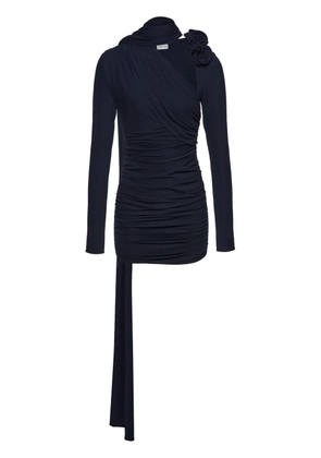 Magda Butrym floral-appliqué draped mini dress - Blue