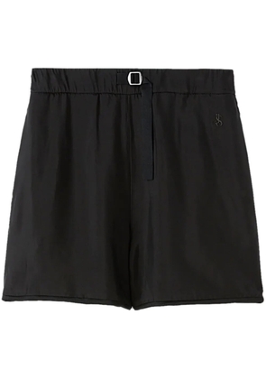 Jil Sander buckle-fastening thigh-length shorts - Black