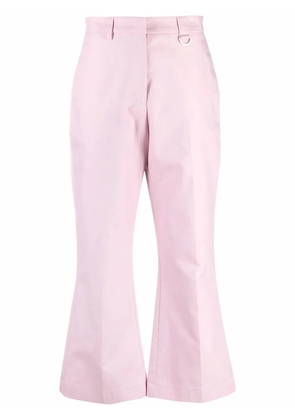 MSGM pressed-crease cotton tailored trousers - Pink