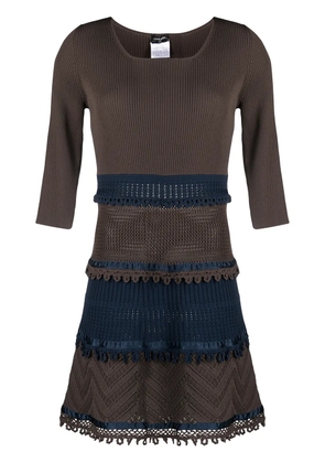 CHANEL Pre-Owned 2006 crochet knitted dress - Brown