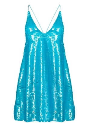 GANNI sequin slip mini dress - Blue