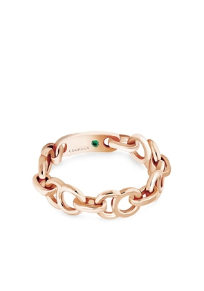 Courbet 18kt recycled rose gold Celeste chain ring - Pink
