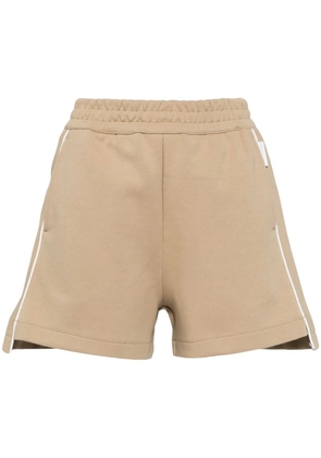 izzue cotton-blend track shorts - Brown