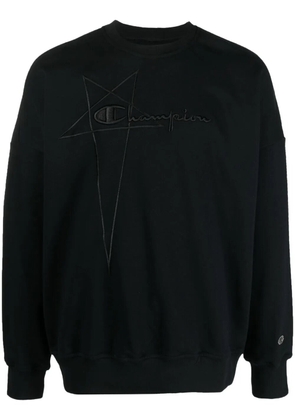 Rick Owens X Champion logo-embroidered pullover sweatshirt - Black