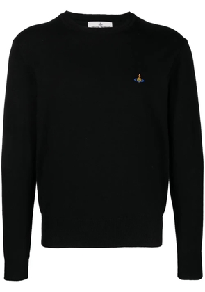 Vivienne Westwood Orb-embroidery crew-neck jumper - Black