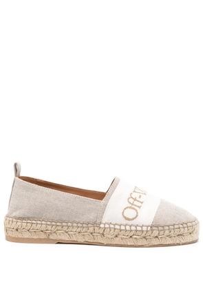 Off-White Bookish linen espadrilles - Neutrals