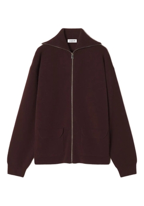 Lanvin zip-fastening cashmere cardigan - Brown