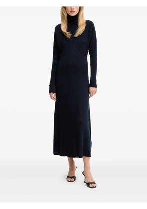 BOSS roll-neck midi dress - Blue