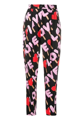 Love Moschino printed tailored trousers - Black