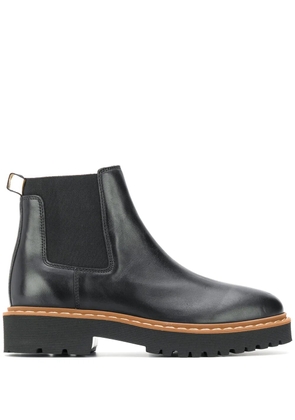 Hogan leather Chelsea boots - Black
