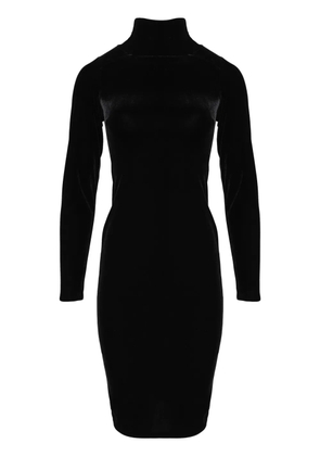 Amir Slama high-neck velvet dress - Black