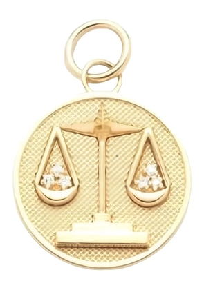 Foundrae 18K yellow gold Baby Libra Medallion diamond pendant