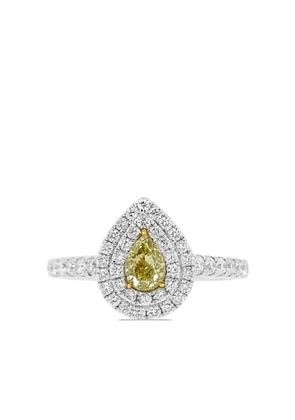 HYT Jewelry platinum yellow and white diamond ring - Silver