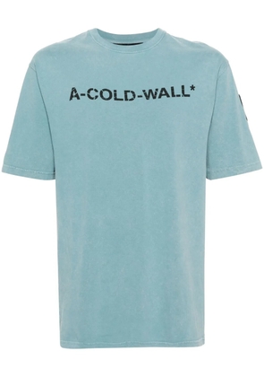 A-COLD-WALL* Overdye logo-print T-shirt - Blue